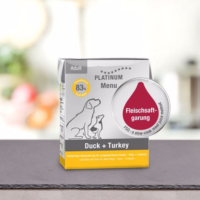 PLATINUM MENU uGI TROFI SKuLOu ADULT DUCK-TURKEY 375gr